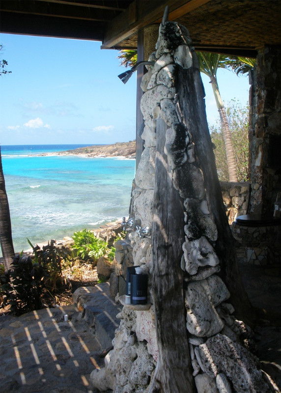 Shower on Necker Island