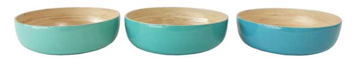 Azure Bamboo Salad Bowl