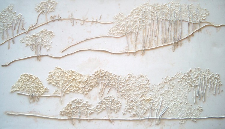 'Cumbria 1' - mixed media completed with string in feb 2003